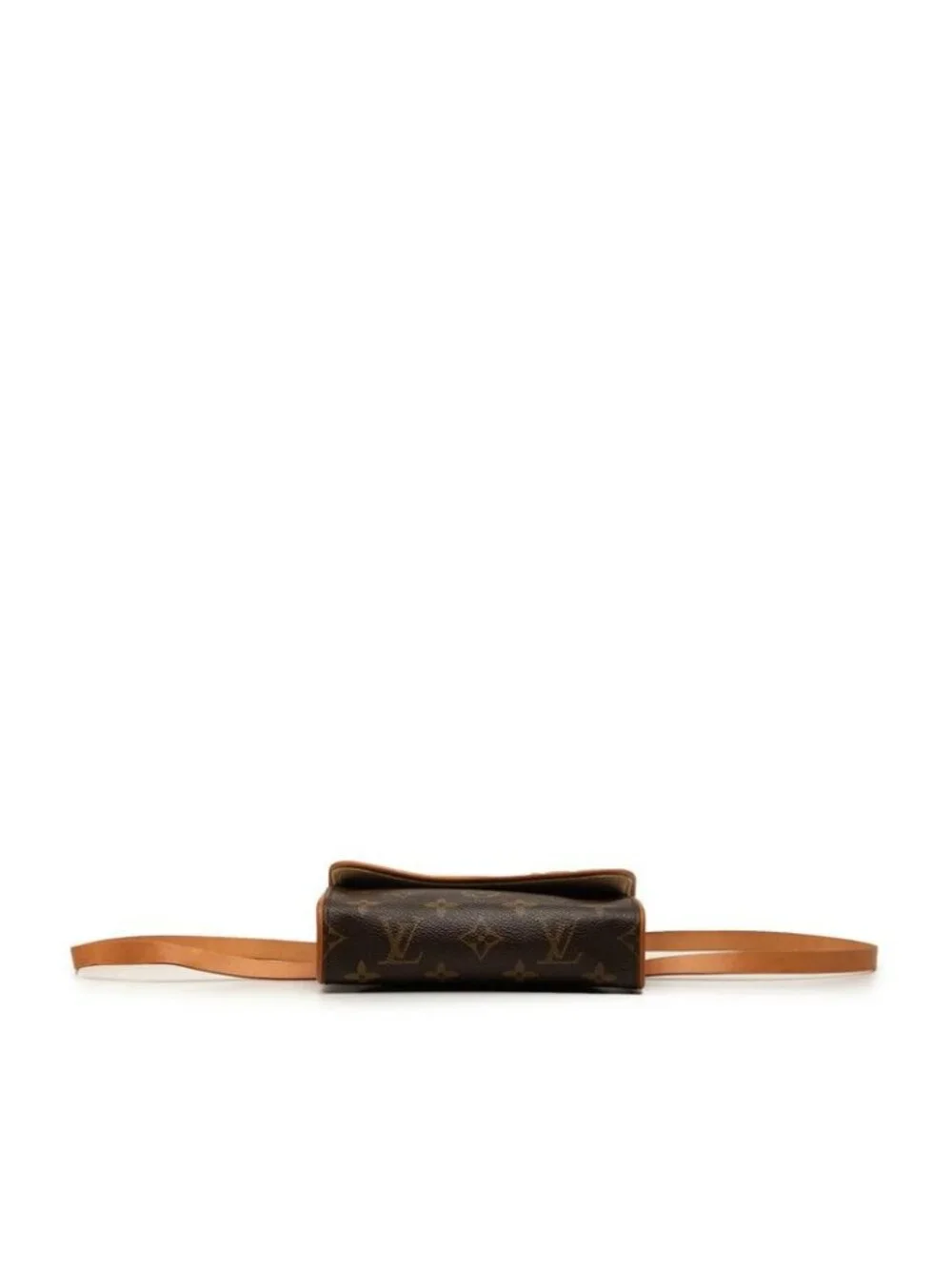 Louis Vuitton Monogram Pochette Florentine Belt Bag Shoulder Back Brown Leather
